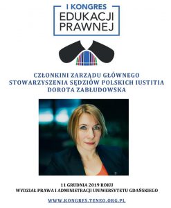 Dorota Zabłudowska, członkini Zarządu Głównego Stowarzyszenia Iustitia Polska - "Polish Judges"
